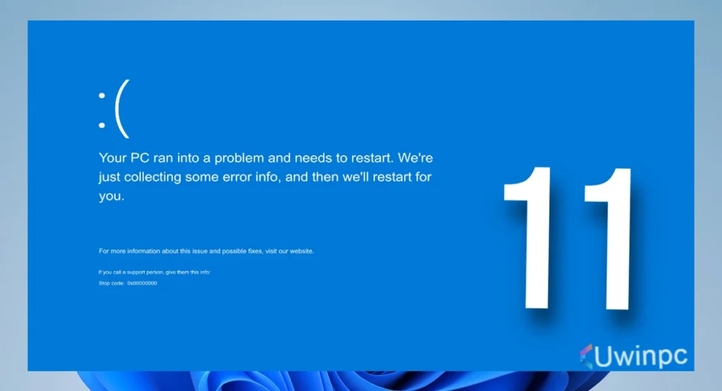 Steps to Recover From Widows 11 Error Blue screen uwinpc.com