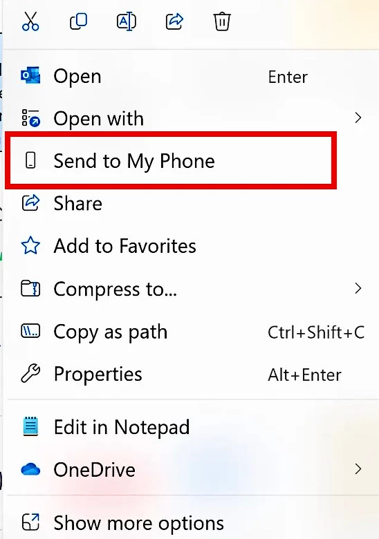 Windows 11 new Insider build KB5043186 brings Send To MyPhone