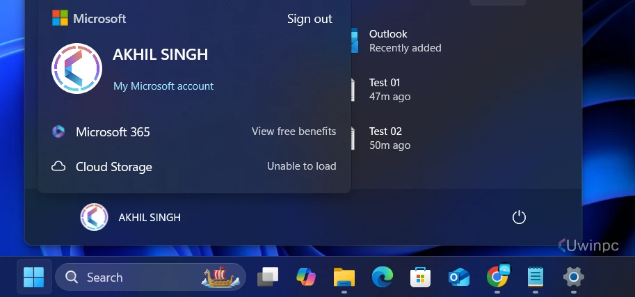KB5044285 New Windows 11 Update Catalog signout feature uwinpc.com